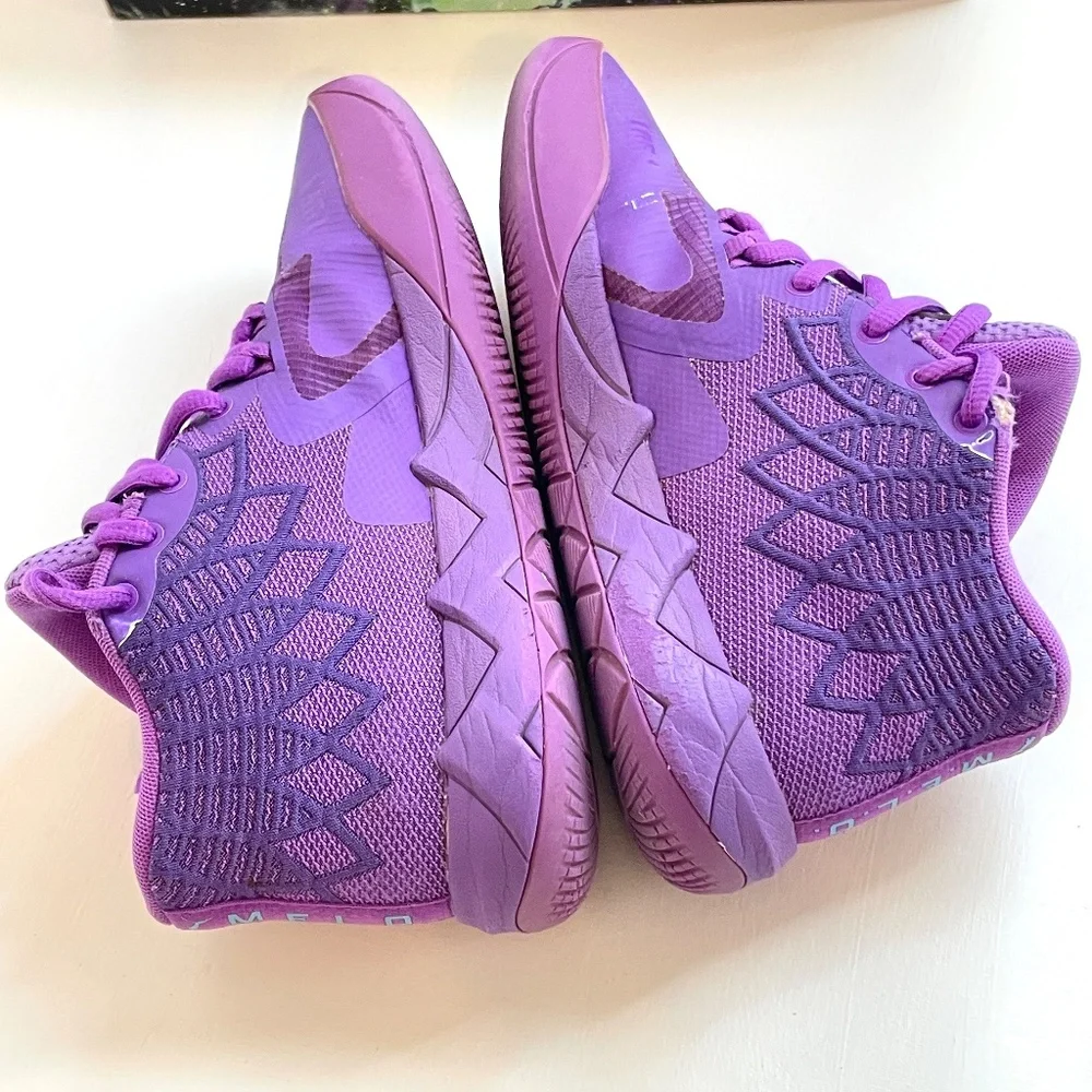 Puma MB01 JR LaMelo Basketball Shoes Ball Queen City Purple Blue Atoll Youth 6C